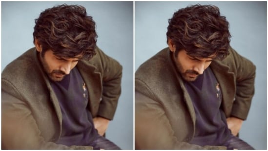 With the pictures, he also reminded his fans about his upcoming film – “Dhamaka agle shukravar (Dhamaka is coming next Friday),” he wrote.(Instagram/@kartikaaryan)