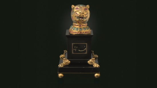 The finial is one of eight gold tiger heads that adorned the throne of the ruler, famously known as the "Tiger of Mysore".(Christie / Representational image)