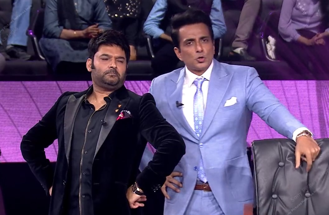 Kapil Sharma and Sonu Sood on Kaun Banega Crorepati 13. Kapil Sharma and Sonu Sood on Kaun Banega Crorepati 13. 