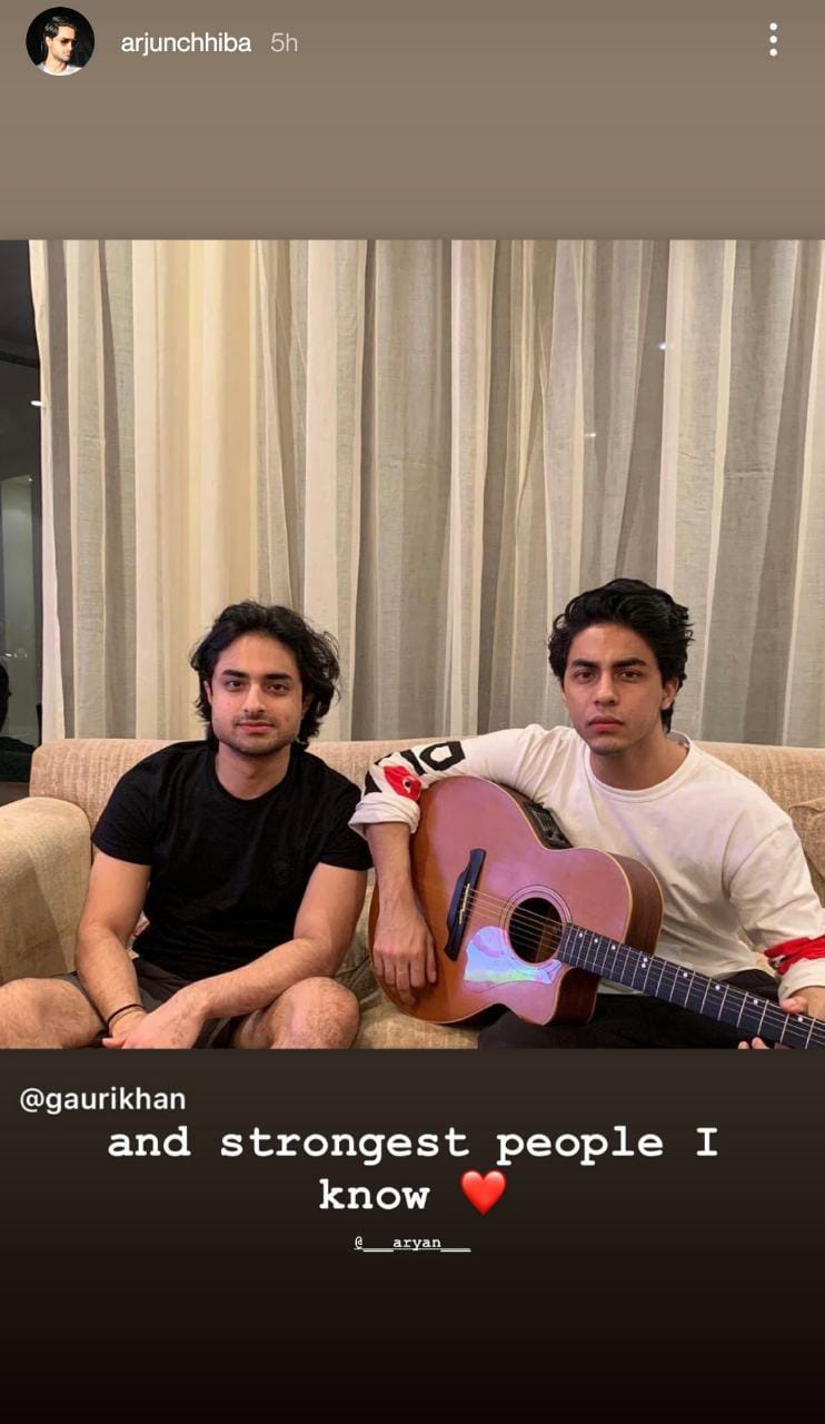 Arjun Chhiba wishes Aryan Khan on his birthday.(Instagram) Arjun Chhiba wishes Aryan Khan on his birthday.(Instagram)