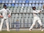 Upendra yadav playing a big shot during a Ranji Trophy game.&nbsp;
