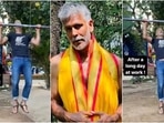 Milind Soman does 18 pull-ups after long day at work, fan says incredible at 56: Watch video Milind Soman does 18 pull-ups after long day at work, fan says incredible at 56: Watch video