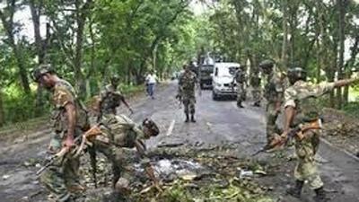 An Assam Rifles Commanding Officer, his wife and son along with four other soldiers were killed in Manipur’s Churachandpur district on Saturday when armed men ambushed their convoy. (Image used for representation). (HT PHOTO.) An Assam Rifles Commanding Officer, his wife and son along with four other soldiers were killed in Manipur’s Churachandpur district on Saturday when armed men ambushed their convoy. (Image used for representation). (HT PHOTO.)