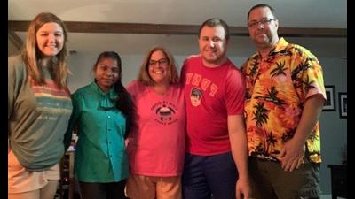 Simran (second from left) with her foster family in New York. (HT PHOTO) Simran (second from left) with her foster family in New York. (HT PHOTO)