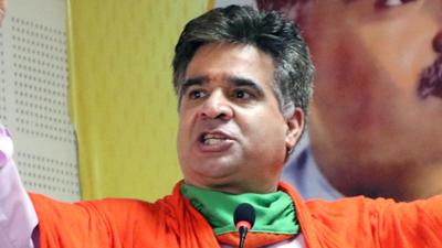 Jammu and Kashmir BJP chief Ravinder Raina also accused Mehbooba Mufti of supporting “terror outfits” like Hizbul Mujahideen, Lashkar, Jaish, Taliban and separatists Hurriyat Conference. (Shilpa Thakur)
