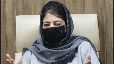 People Democratic Party (PDP) president Mehbooba Mufti holds a meeting with party workers at party office in Jammu on Saturday. (PTI) People Democratic Party (PDP) president Mehbooba Mufti holds a meeting with party workers at party office in Jammu on Saturday. (PTI)