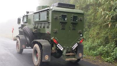 A mine protected vehicle on the Imphal-Moreh highway. IEDs are one of the biggest threats to Indian soldiers deployed in Manipur. (Rahul Singh/HT PHOTO.) A mine protected vehicle on the Imphal-Moreh highway. IEDs are one of the biggest threats to Indian soldiers deployed in Manipur. (Rahul Singh/HT PHOTO.)