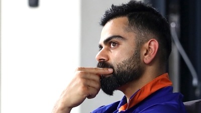 Indian skipper Virat Kohli during the ICC Men's T20 World Cup match between India and New Zealand at Dubai International Stadium in Dubai on Sunday. (ANI) Indian skipper Virat Kohli during the ICC Men's T20 World Cup match between India and New Zealand at Dubai International Stadium in Dubai on Sunday. (ANI)