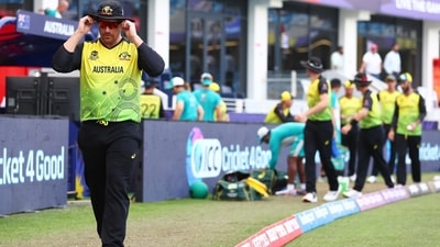 Australia's skipper Aaron Finch along with his teammates comes out to the field (ANI ) Australia's skipper Aaron Finch along with his teammates comes out to the field (ANI )