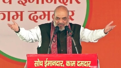 Union home minister Amit Shah who is on a two-day visit to Uttar Pradesh's Purvanchal came up with a new ‘Jinnah’ wordplay to hit out at Samajwadi Party (ANI Photo) (ANI) Union home minister Amit Shah who is on a two-day visit to Uttar Pradesh's Purvanchal came up with a new ‘Jinnah’ wordplay to hit out at Samajwadi Party (ANI Photo) (ANI)