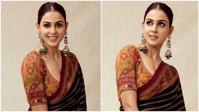 Genelia D'Souza in ₹40k black silk saree gives classy update to wedding fashion, we are obsessed Genelia D'Souza in ₹40k black silk saree gives classy update to wedding fashion, we are obsessed