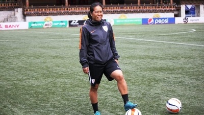 File Photo of Bembem Devi. (Twitter/IndianFootball) File Photo of Bembem Devi. (Twitter/IndianFootball)