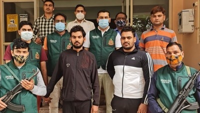 Two key suspects in the murders of wrestler Nisha Dahiya and her brother Suraj Dahiya have been arrested by Delhi Police. (Delhi Police) Two key suspects in the murders of wrestler Nisha Dahiya and her brother Suraj Dahiya have been arrested by Delhi Police. (Delhi Police)