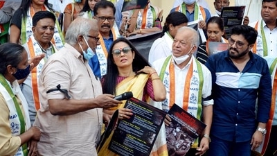 Trinamool Congress leader Mahua Moitra along with Babul Supriyo and others during the release of 'Peoples Chargesheet' against the alleged misrule of past Goa governments in Panaji. (ANI) Trinamool Congress leader Mahua Moitra along with Babul Supriyo and others during the release of 'Peoples Chargesheet' against the alleged misrule of past Goa governments in Panaji. (ANI)