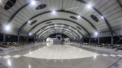 The Habibganj station has been built at a cost of ₹100 crore. (Twitter/Indian Railways) The Habibganj station has been built at a cost of ₹100 crore. (Twitter/Indian Railways)