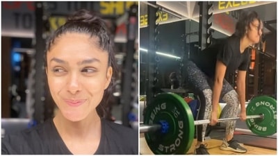 Mrunal Thakur’s leg day is all about lifting weights (Instagram/@mrunalthakur) Mrunal Thakur’s leg day is all about lifting weights (Instagram/@mrunalthakur)