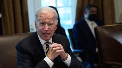 US president Joe Biden chairs a cabinet meeting at the White House in Washington, DC. (Nicholas Kamm / AFP) US president Joe Biden chairs a cabinet meeting at the White House in Washington, DC. (Nicholas Kamm / AFP)