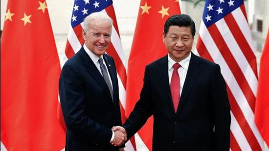 Chinese President Xi Jinping shakes hands with then US Vice-President Joe Biden (left) inside the Great Hall of the People in Beijing on December 4, 2013. China has warned the US not to send wrong signals to or support “Taiwan independence” hours after Beijing announced that Xi Jinping will meet his US counterpart Joe Biden. (REUTERS)