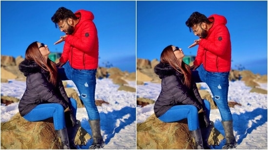 Earlier, the couple also went to Gulmarg and shared beautiful photos from there. They celebrated Disha's birthday there. Rahul penned a note for his wife in the caption. "There's only one girl who I could have married and that's you! From proposing you last year same date to celebrating this day today with you as ur Husband has been just so beautiful...Be blessed always as you are...Happy birthday," he wrote.(Instagram/@rahulvaidyarkv)