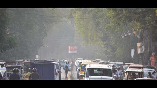 To cut air pollution from vehicles, Prayagraj transport office has also taken several initiatives. (HT)