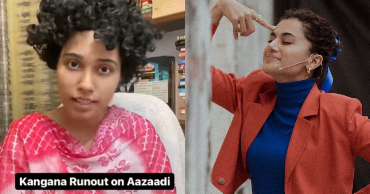 Taapsee Pannu reacts to a video mocking Kangana Ranaut. Taapsee Pannu reacts to a video mocking Kangana Ranaut. 