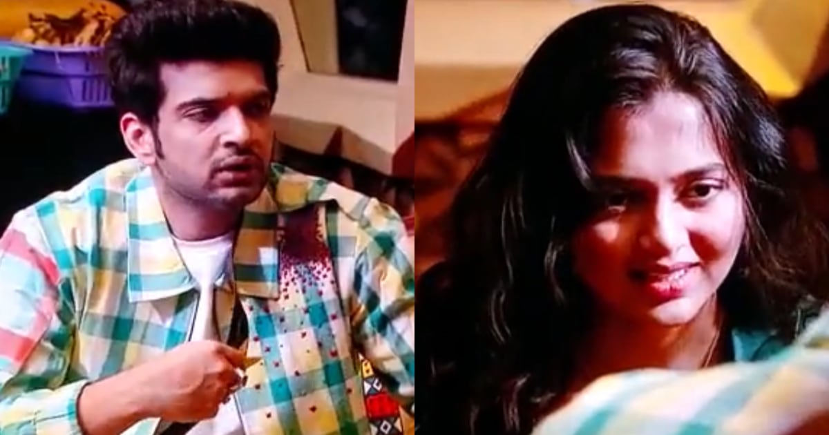 Karan Kundrra and Tejasswi Prakash in Bigg Boss 15. Karan Kundrra and Tejasswi Prakash in Bigg Boss 15. 