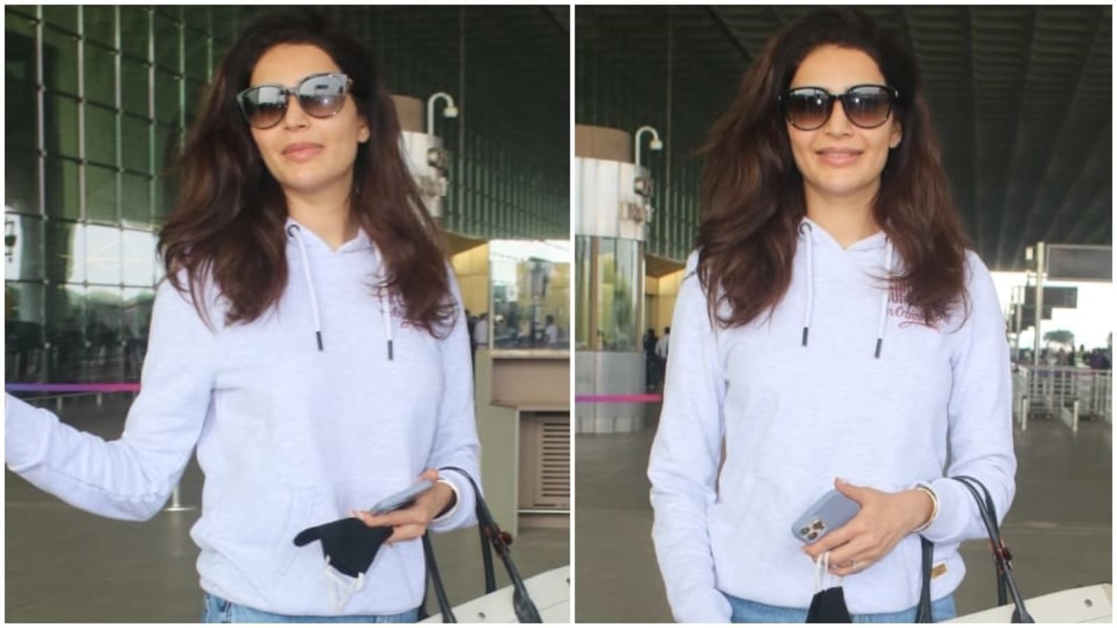 Karishma Tanna teams casual-chic outfit with ₹97k bag at Mumbai airport
