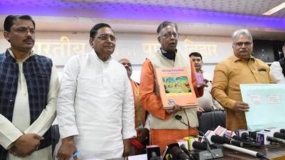 Bihar BJP president Dr Sanjay Jaiswal during a press conference at party office in Patna on Sunday. (Santosh Kumar/HT Photo) Bihar BJP president Dr Sanjay Jaiswal during a press conference at party office in Patna on Sunday. (Santosh Kumar/HT Photo)