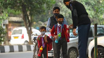 Several parents said that the hazardous air quality has added to the stress as parents were already sceptical about allowing their children to attend in-person classes without any available Covid-19 vaccination for children. (Amal KS/Hindustan Times)