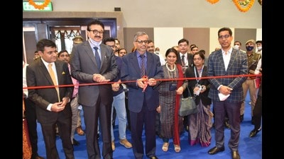 UP chief secy Rajendra Kumar Tiwari inaugurated Uttar Pradesh Mandap in the International Trade Fair that began in the Pragati Maidan in Delhi on Sunday (Sourced)