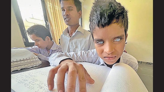 The Vocational Rehabilitation Training Centre For The Blind in Ludhiana had ad to cut down on courses offered after the Covid pandemic due to dearth of funds. (Gurpreet Singh/HT) The Vocational Rehabilitation Training Centre For The Blind in Ludhiana had ad to cut down on courses offered after the Covid pandemic due to dearth of funds. (Gurpreet Singh/HT)