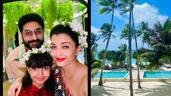 Aishwarya Rai and Abhishek Bachchan are in the Maldives to ring in Aaradhya's 10th birthday.