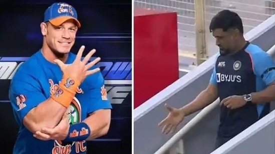 MS Dhoni features in John Cena's latest Instagram post&nbsp;