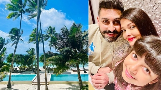 Aishwarya Rai, Abhishek Bachchan can't get enough of the view on their Maldives  vacation. See pics | Bollywood - Hindustan Times