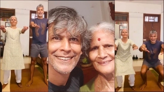 Milind Soman nails squats with mother Usha Soman in inspiring fitness video(Instagram/milindrunning/somanusha)