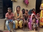 Family members of those killed by Maoists. (HT photo) Family members of those killed by Maoists. (HT photo)