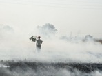 Stubble burning in adjoining states of Delhi remains a major issue. (HT FILE) Stubble burning in adjoining states of Delhi remains a major issue. (HT FILE)
