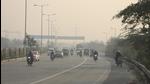 New Delhi, Nov 15 (ANI): Vehicles commute in the dense smog as the city's air quality decreases due to rising air pollution, in New Delhi on Monday. (ANI Photo) (Amit Sharma) New Delhi, Nov 15 (ANI): Vehicles commute in the dense smog as the city's air quality decreases due to rising air pollution, in New Delhi on Monday. (ANI Photo) (Amit Sharma)