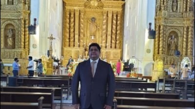 File photo: Congress legislator Aleixo Reginaldo Lourenço. (@ReginaldoGoa/Twitter)