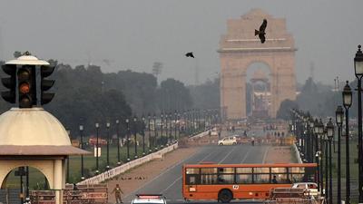 The share of farm fires to Delhi’s PM2.5 (particulate matter) pollution was 12% on Sunday with effective farm fire count standing at 3,445. (Biplov Bhuyan/HT PHOTO) The share of farm fires to Delhi’s PM2.5 (particulate matter) pollution was 12% on Sunday with effective farm fire count standing at 3,445. (Biplov Bhuyan/HT PHOTO)