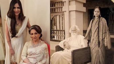Sharmila Tagore is distantly related to Rabindranath Tagore. Sharmila Tagore is distantly related to Rabindranath Tagore. 