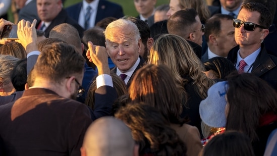 Biden has said the $550 billion in fresh infrastructure spending he's signing into law will help ease inflation that's raising consumer alarm and weighing on his approval rating.&nbsp;(Bloomberg)