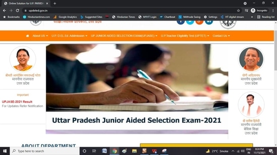UP JASE-2021Results: Candidates who appeared for the exam can check the results on the official website of UPERA at updeled.gov.in.(updeled.gov.in)