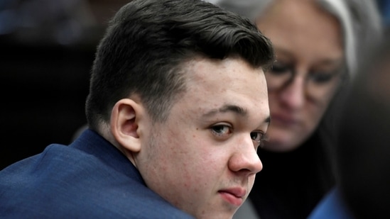 Kyle Rittenhouse listens as the attorneys and the judge talk about jury instructions at the Kenosha County Courthouse, Wisconsin, US(REUTERS)