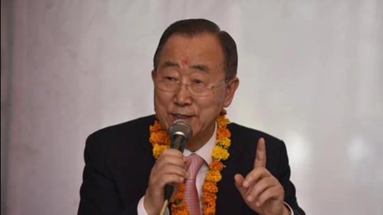 Former UN secretary general Ban Ki-moon. (HT photo)