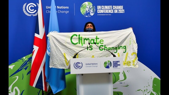 The Glasgow conference witnessed small island-nations, facing an existential threat from the climate crisis, asserting themselves. This played a role in pushing countries across the world to commit to a global temperature rise of 1.5 degree Celsius, in keeping with the Paris agreement. (REUTERS)