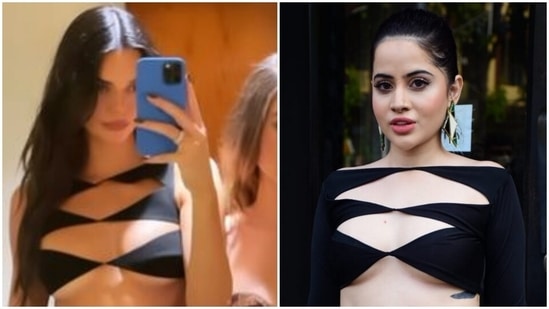 Urfi Javed copies Kendall Jenner's daring cut-out dress for day out, gets trolled by netizens