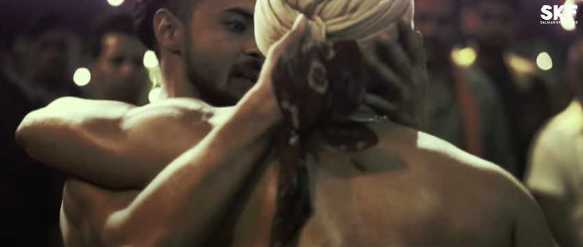 Aayush Sharma and Salman Khan in Antim: The Final Truth.&nbsp;