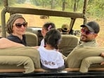 Soha Ali Khan went for a jungle safari with Inaaya and Kunal Kemmu in Tadoba National Park.(Instagram)