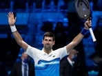 Serbia's Novak Djokovic celebrates
